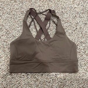 Women's Grey Cross-Back Sports Bra